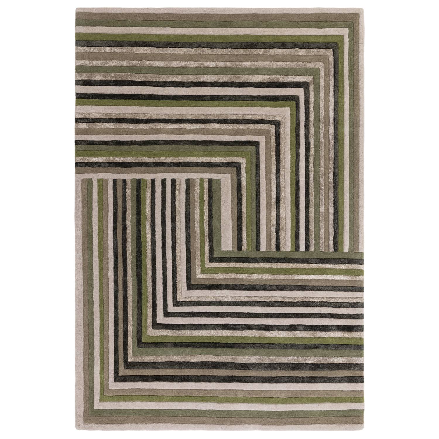 Matrix Modern Wool Rug - Network Forest MAX82