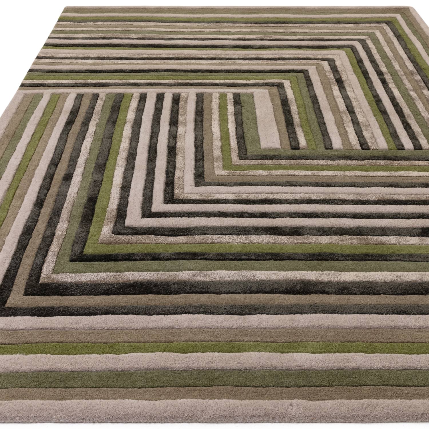 Matrix Modern Wool Rug - Network Forest MAX82