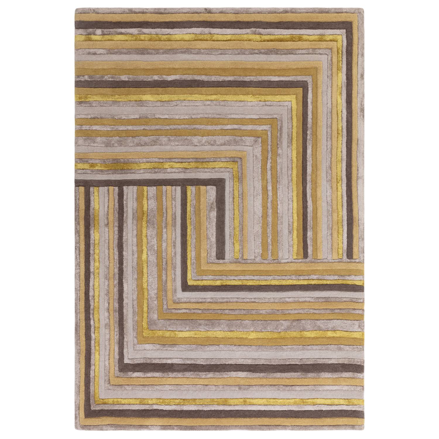 Matrix Modern Wool Rug - Network Gold MAX79