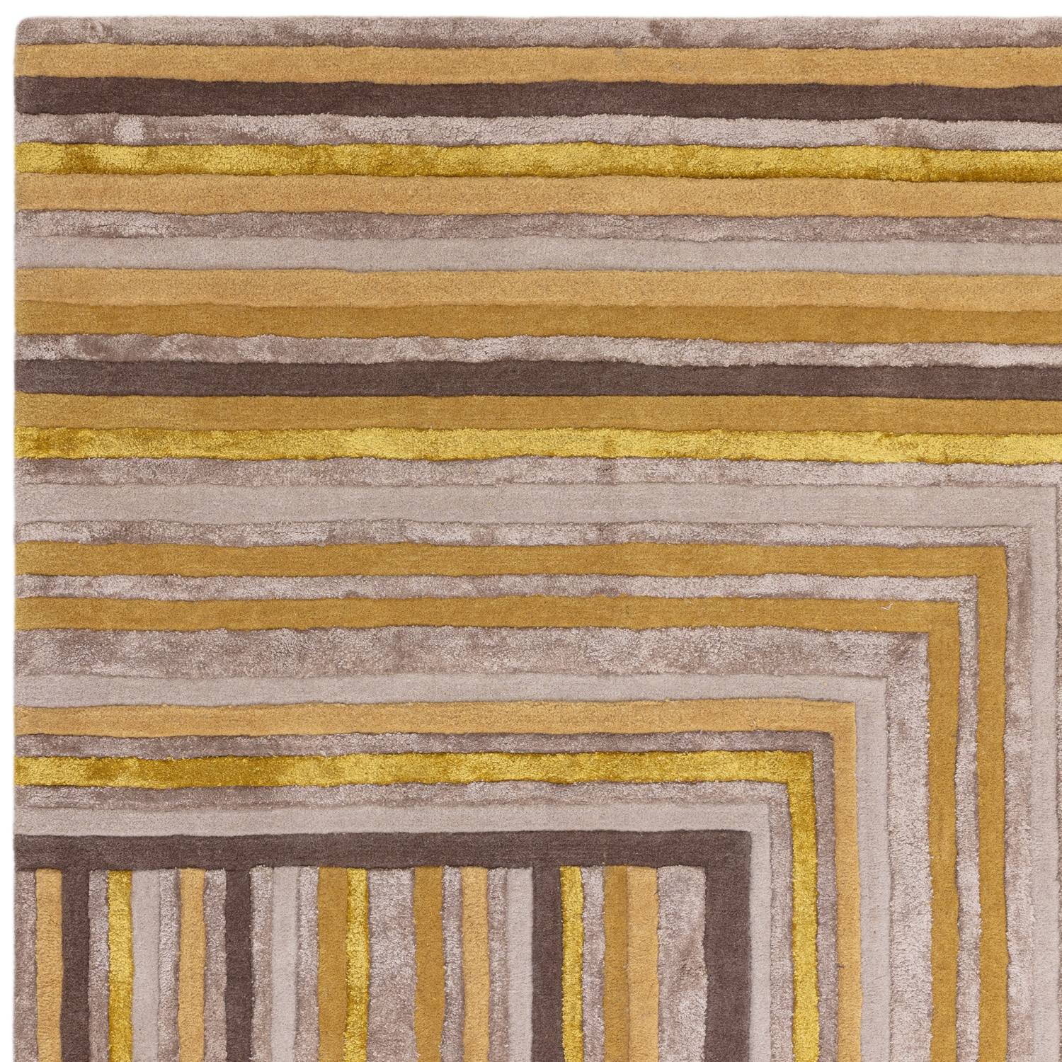 Matrix Modern Wool Rug - Network Gold MAX79