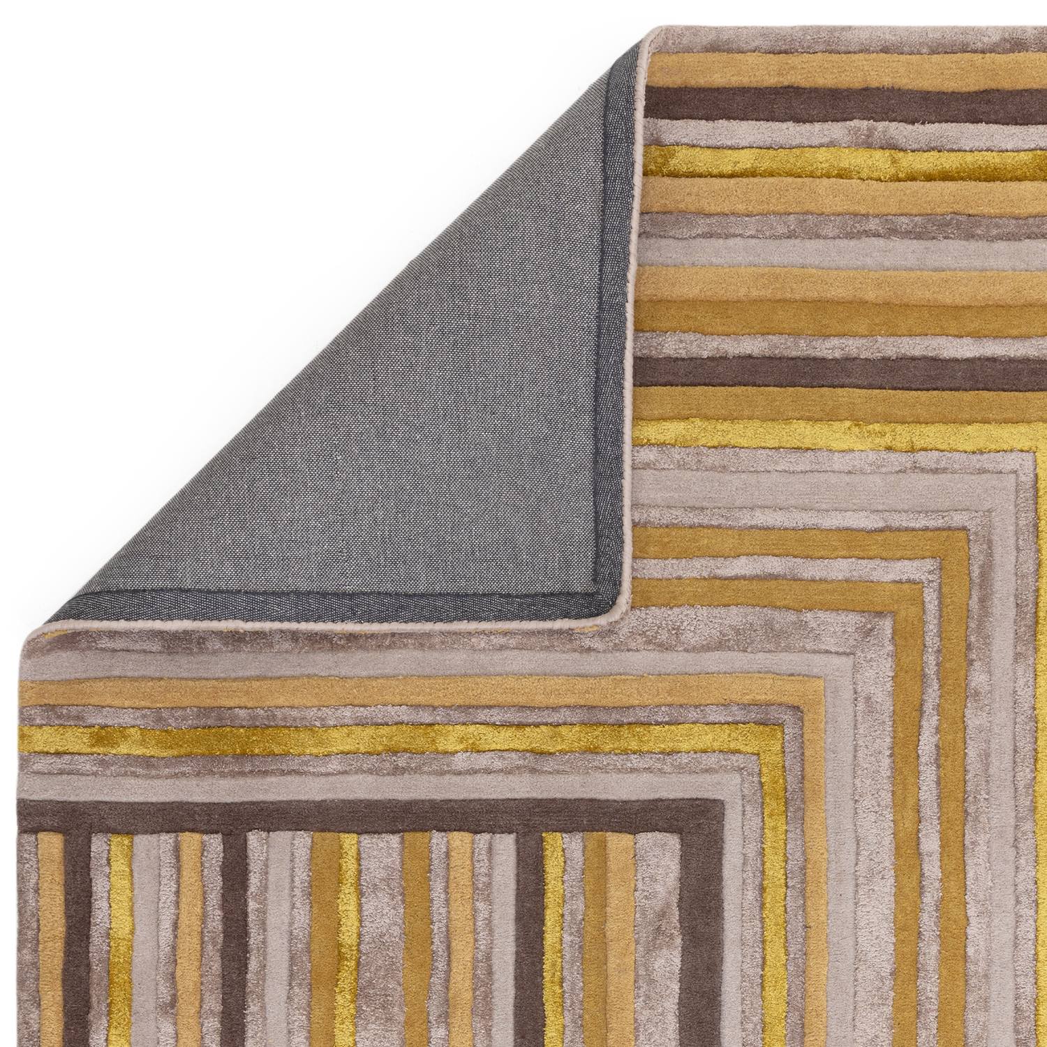 Matrix Modern Wool Rug - Network Gold MAX79