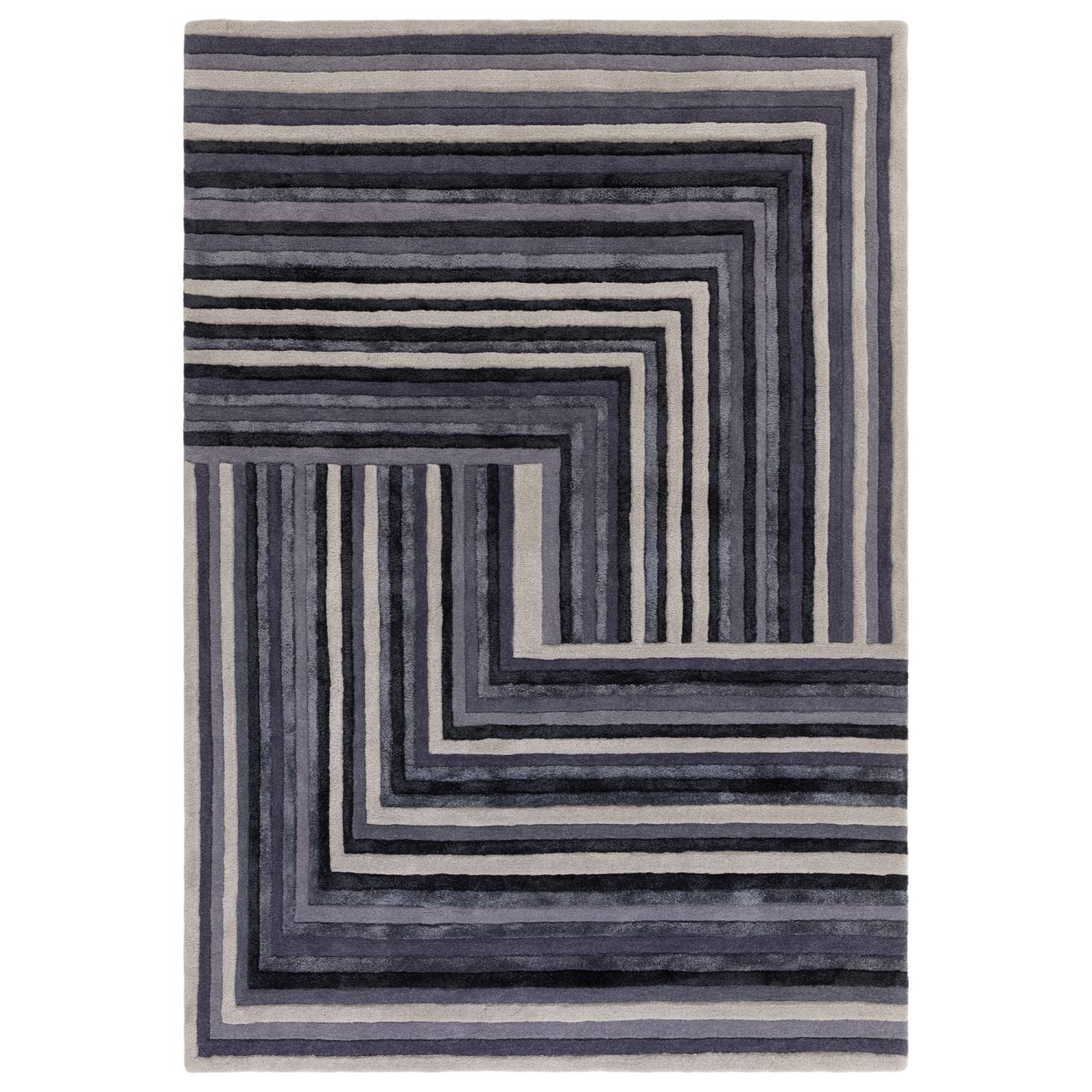Matrix Modern Wool Rug - Network Indigo MAX81 Matrix Modern Wool Rug - Network Indigo MAX81