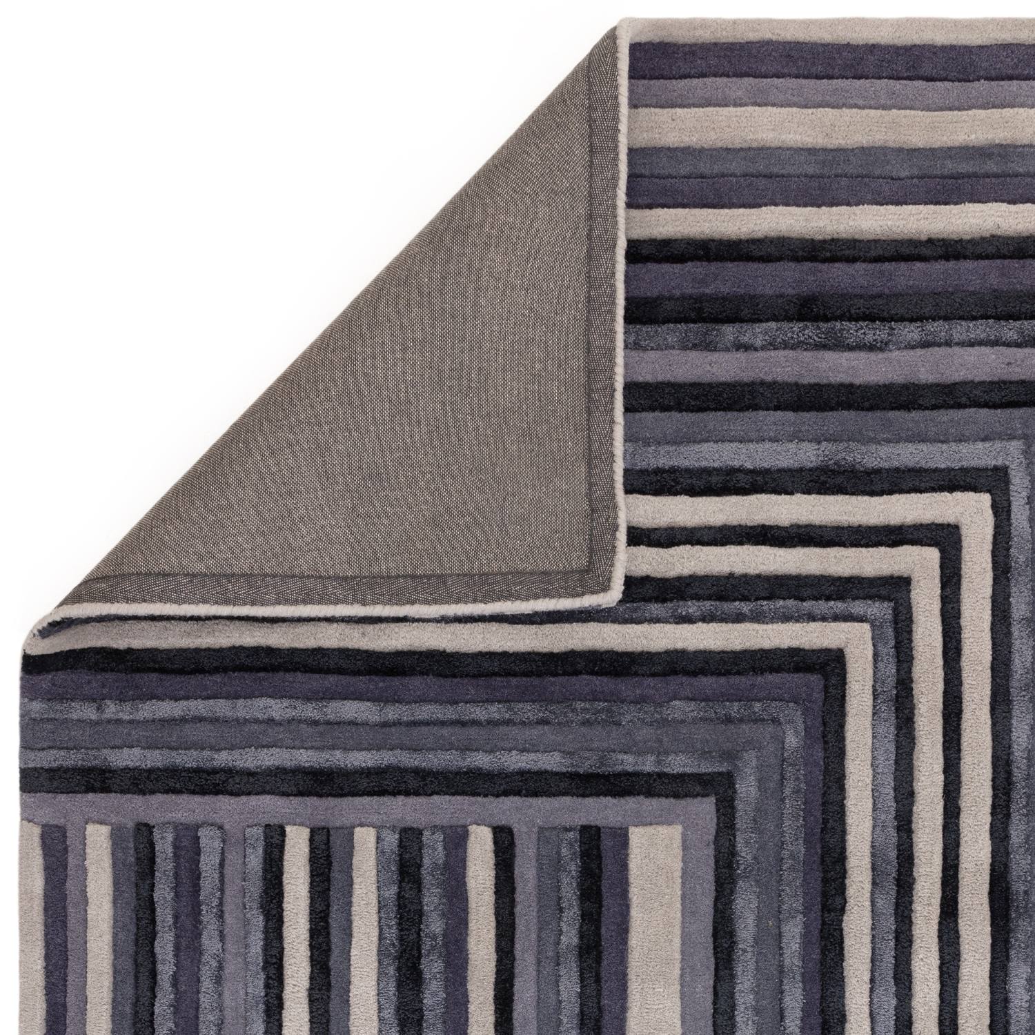 Matrix Modern Wool Rug - Network Indigo MAX81