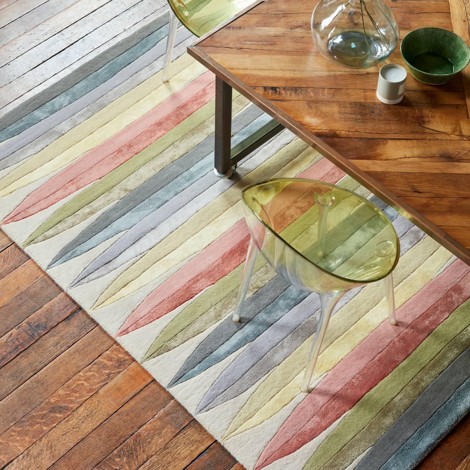 Matrix Modern Wool Rug - Pod Pastel MAX84