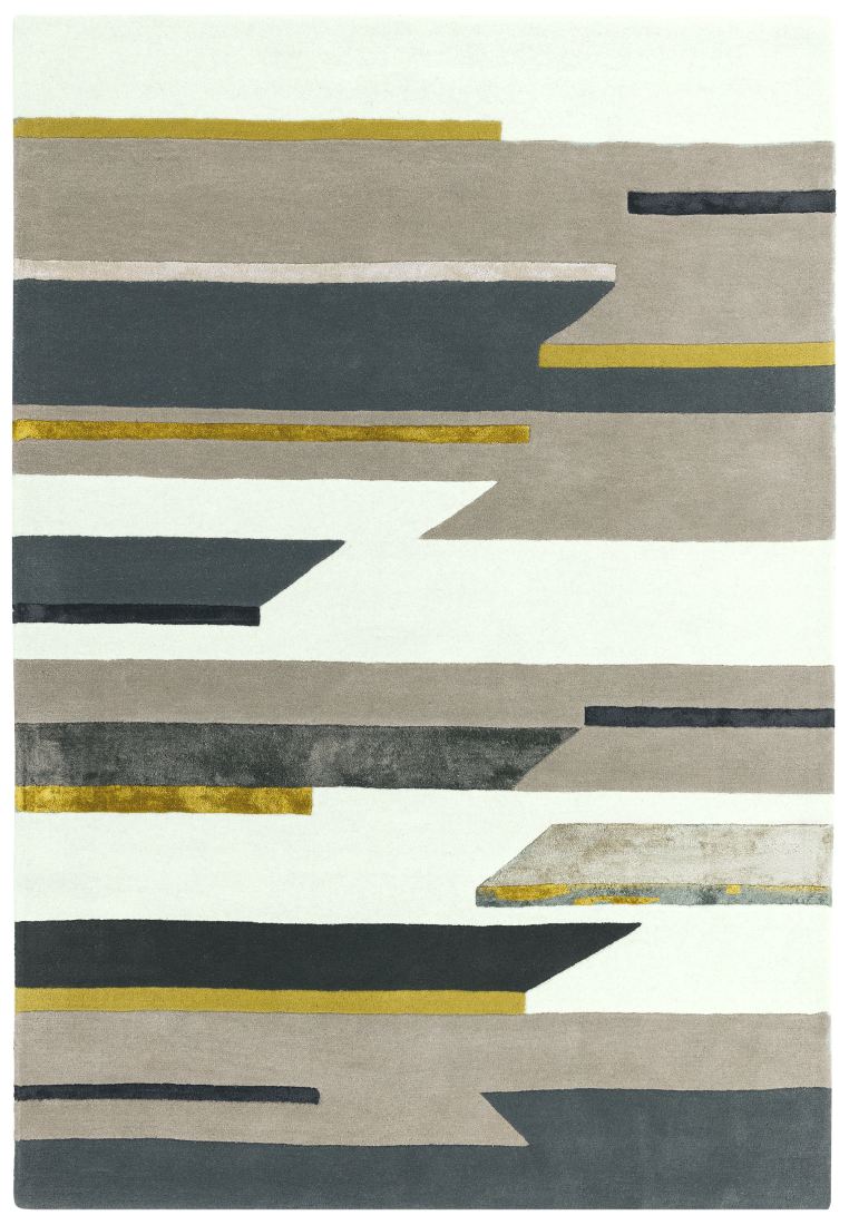 Matrix Modern Wool Rug - Rhombus Mustard MAX62