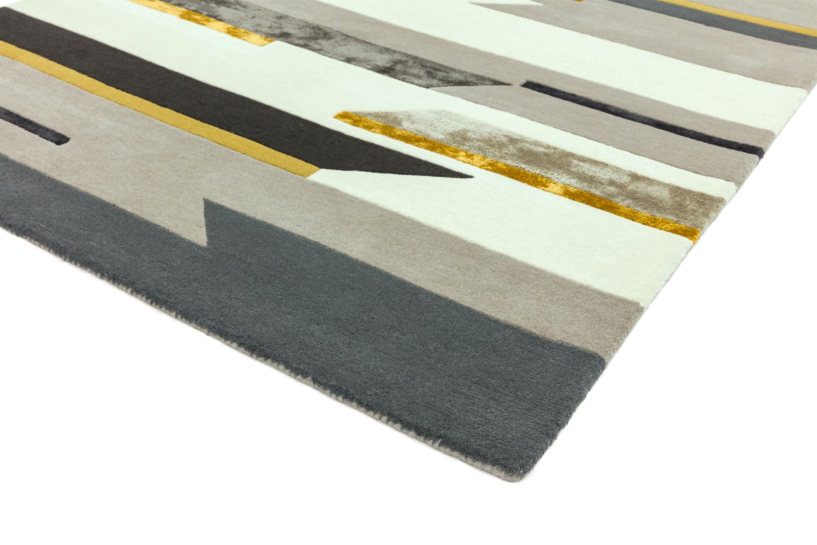 Matrix Modern Wool Rug - Rhombus Mustard MAX62