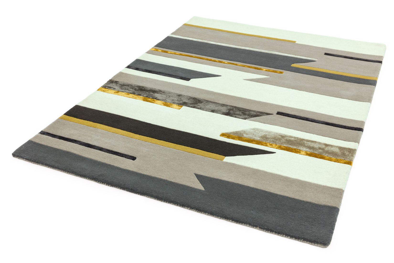 Matrix Modern Wool Rug - Rhombus Mustard MAX62