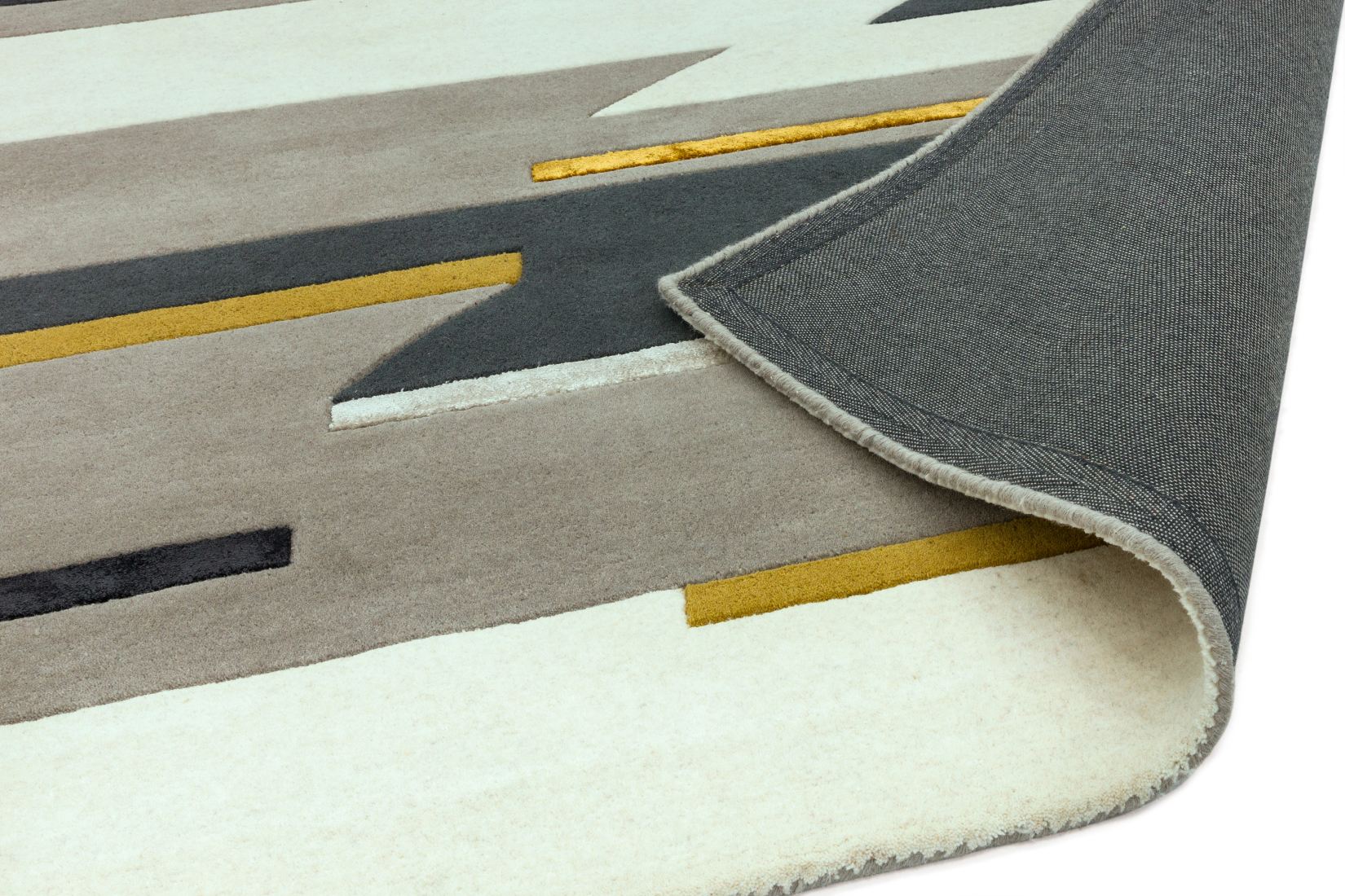 Matrix Modern Wool Rug - Rhombus Mustard MAX62