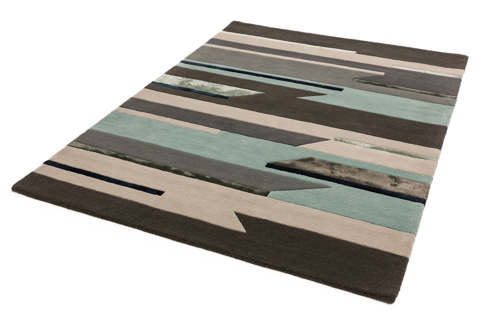 Matrix Modern Wool Rug - Rhombus Blue MAX63