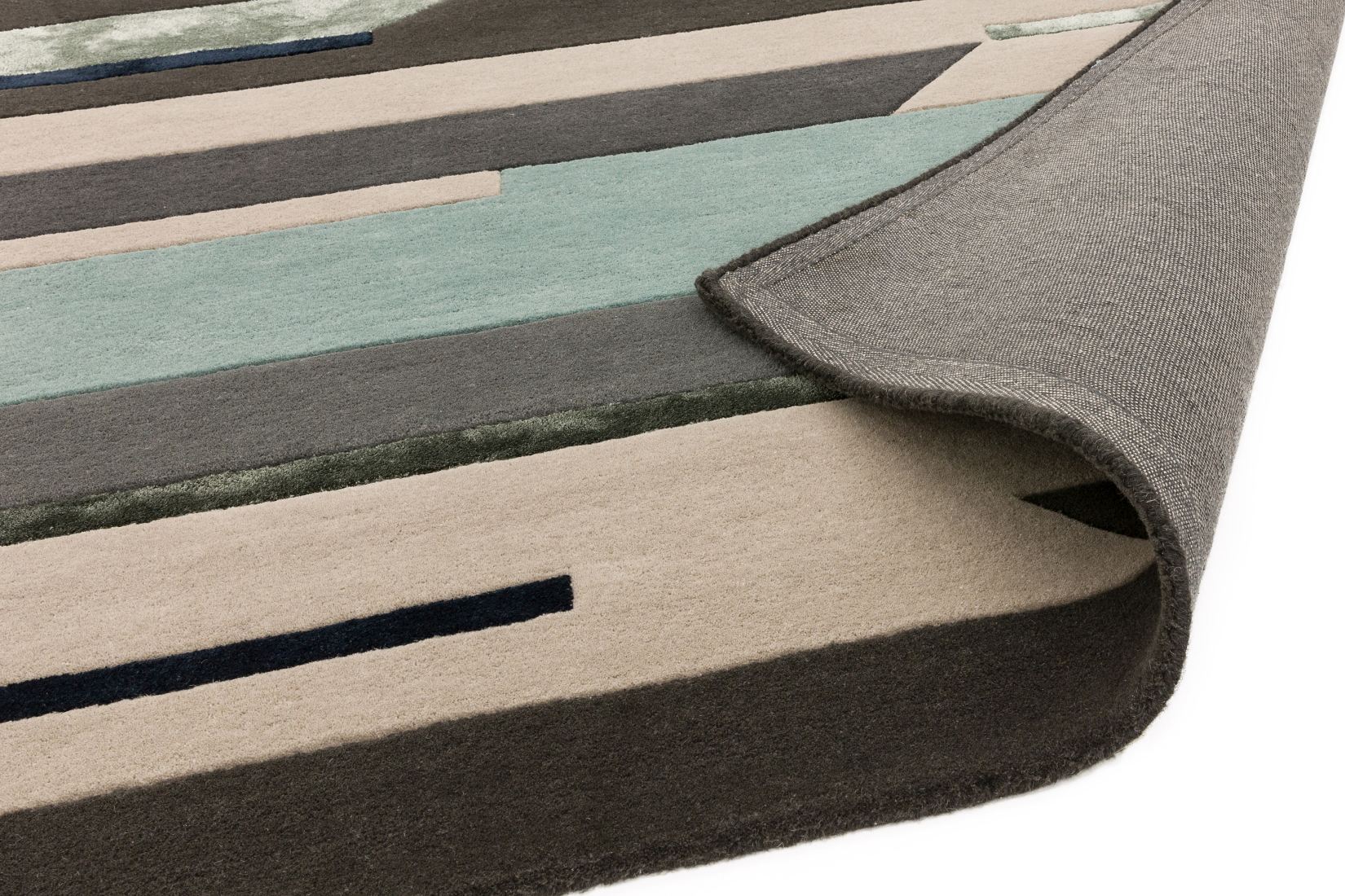 Matrix Modern Wool Rug - Rhombus Blue MAX63