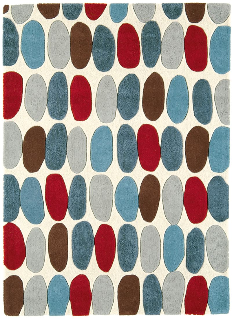 Matrix Geometric Wool Rug - Sofia Red/Teal MAX33 Matrix Geometric Wool Rug - Sofia Red/Teal MAX33