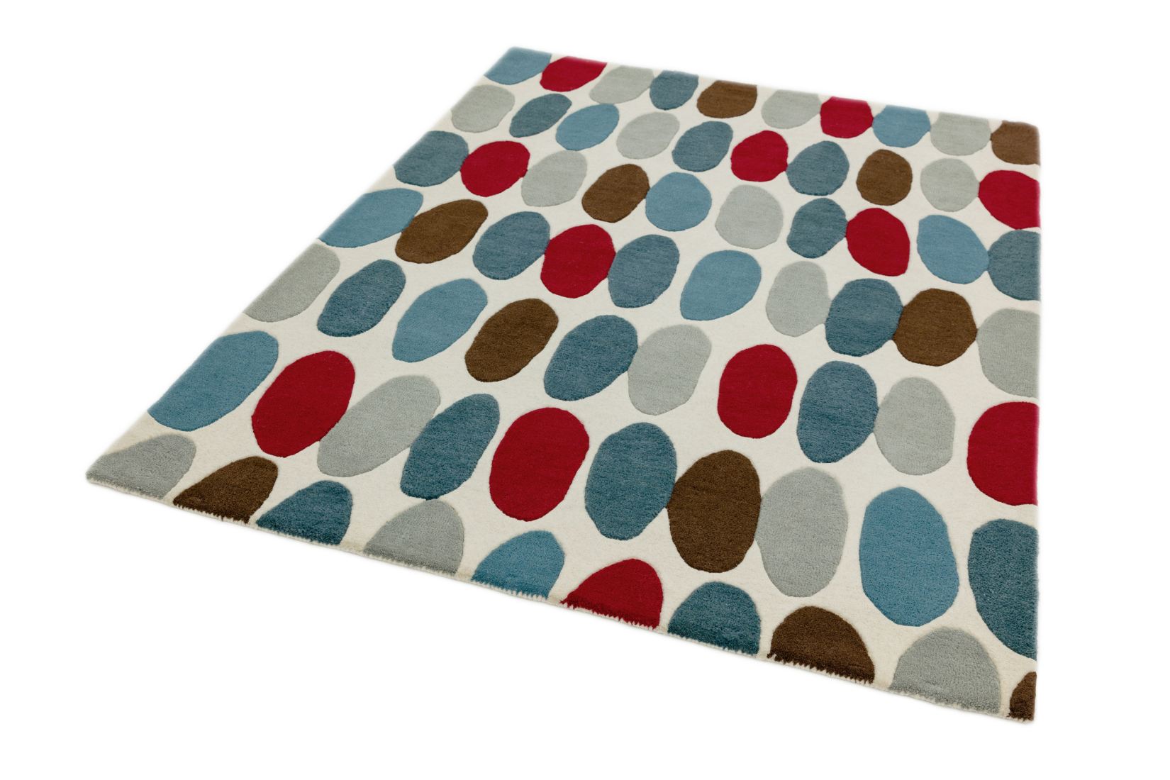 Matrix Geometric Wool Rug - Sofia Red/Teal MAX33 Matrix Geometric Wool Rug - Sofia Red/Teal MAX33