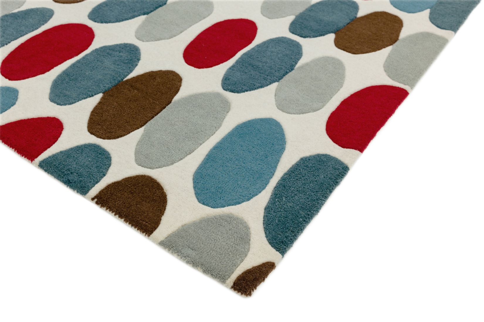 Matrix Geometric Wool Rug - Sofia Red/Teal MAX33 Matrix Geometric Wool Rug - Sofia Red/Teal MAX33
