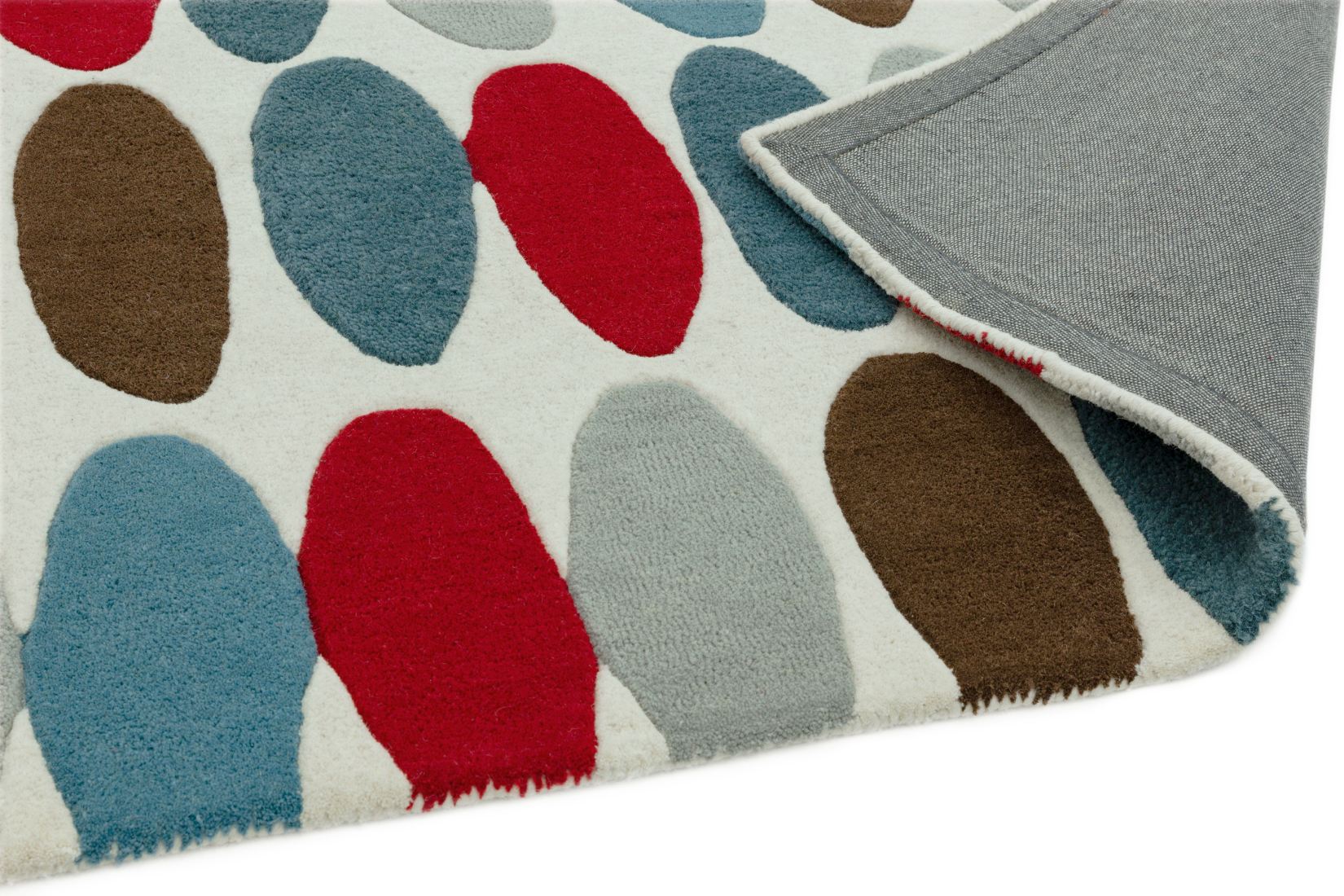 Matrix Geometric Wool Rug - Sofia Red/Teal MAX33 Matrix Geometric Wool Rug - Sofia Red/Teal MAX33