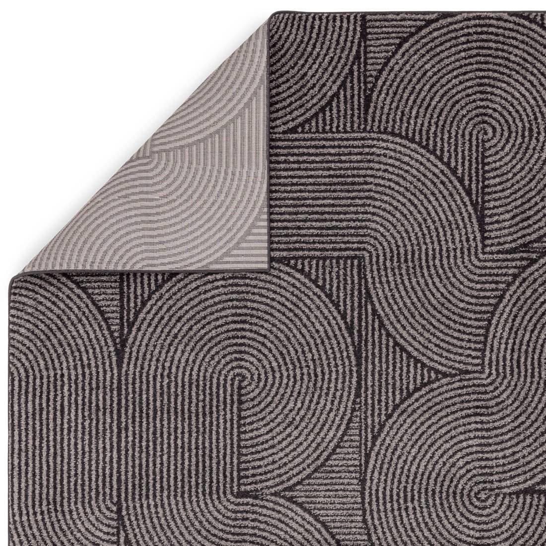 Muse Modern Rug - MU01 Charcoal Swirl Muse Modern Rug - MU01 Charcoal Swirl
