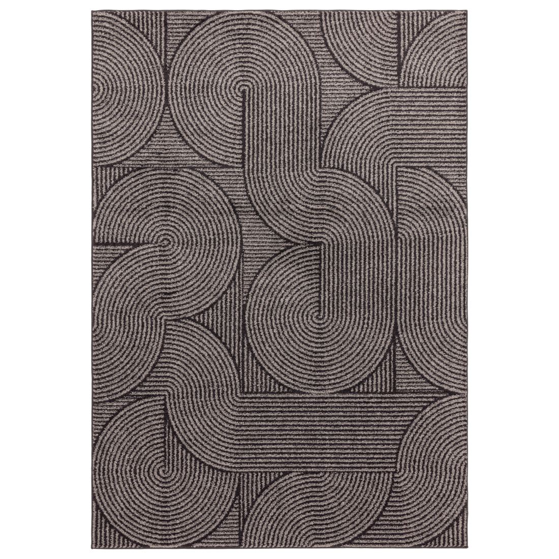 Muse Modern Rug - MU01 Charcoal Swirl