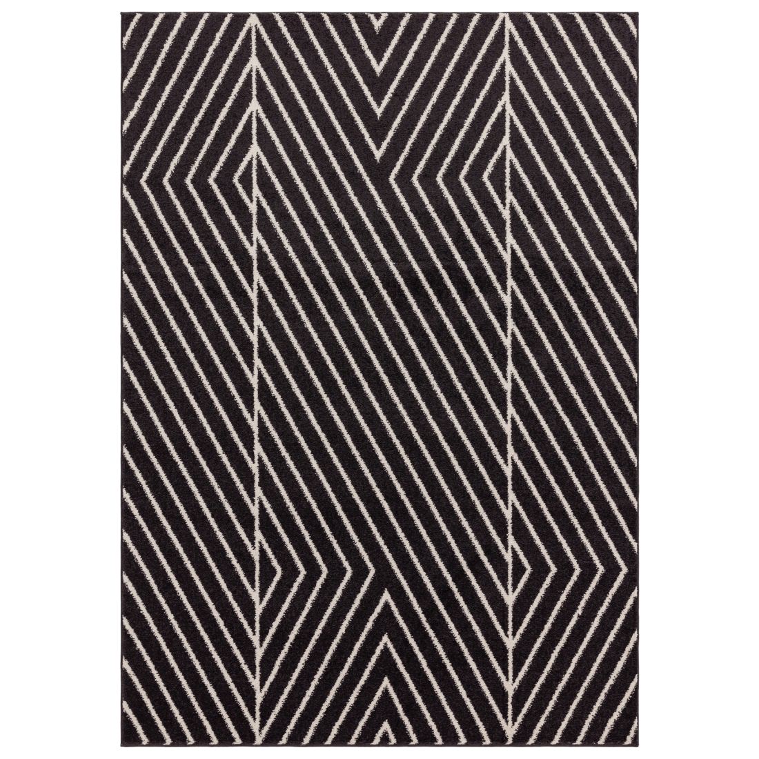 Muse Modern Rug - MU10 Black Linear