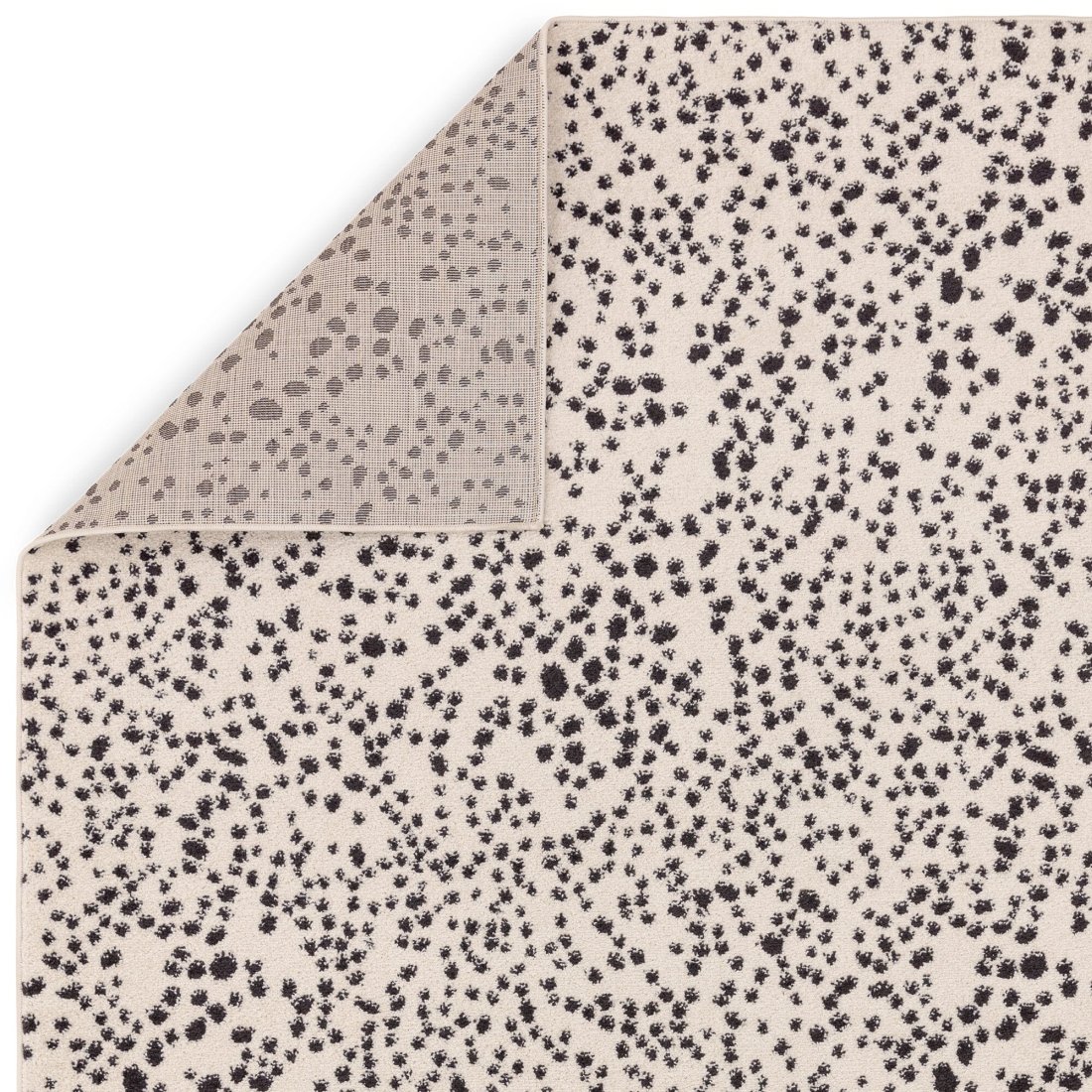 Muse Abstract Rug - MU11 Black Spotty