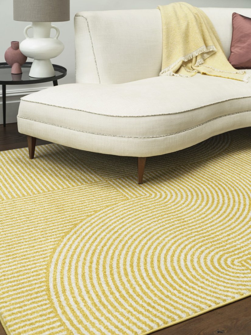 Muse Modern Rug - MU18 Yellow Geometric