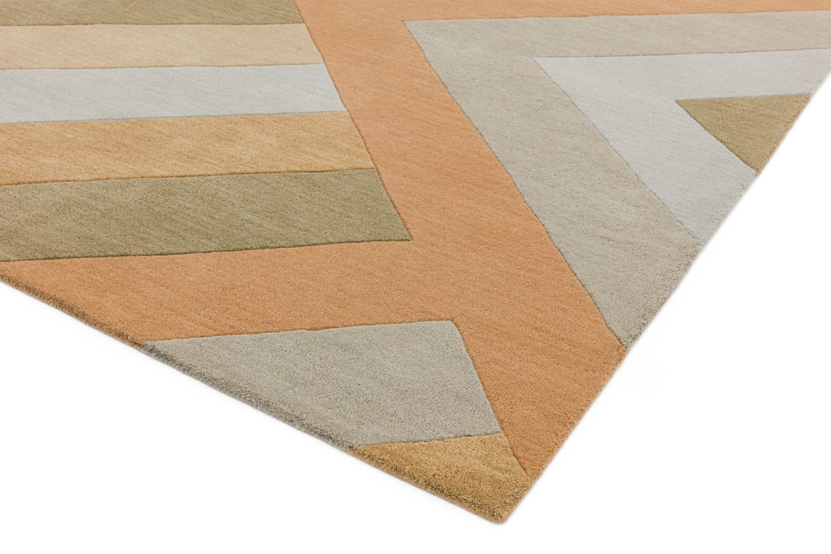 Reef Geometric Wool Rug - Big Zig Coral RF03