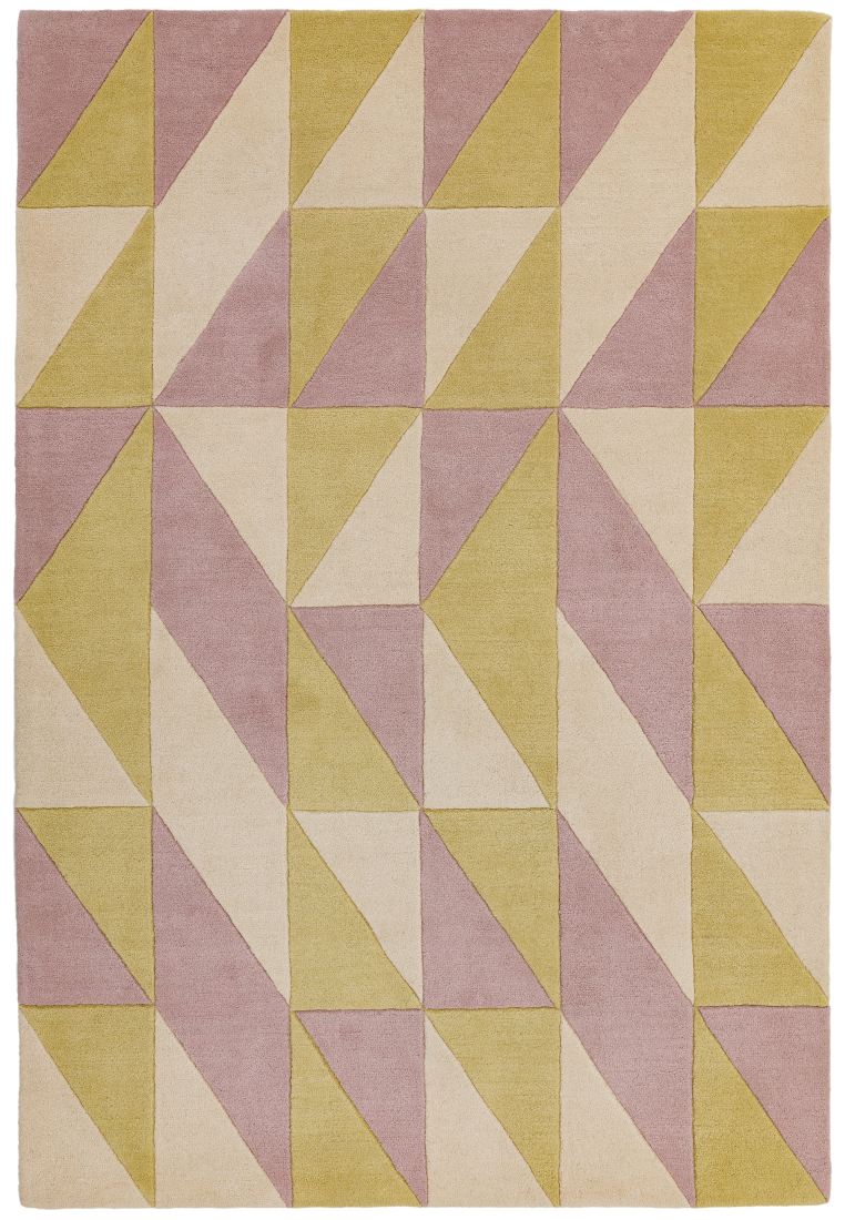 Reef Geometric Wool Rug - Flag Pink RF06 Reef Geometric Wool Rug - Flag Pink RF06
