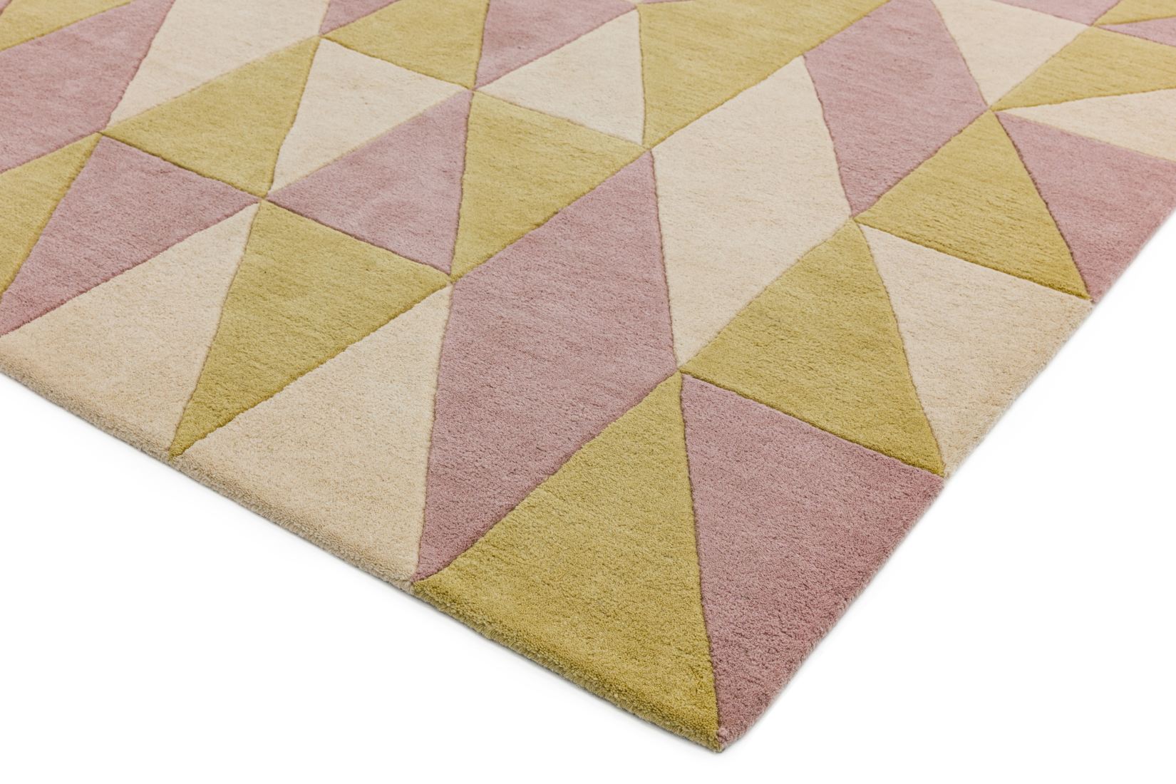 Reef Geometric Wool Rug - Flag Pink RF06 Reef Geometric Wool Rug - Flag Pink RF06