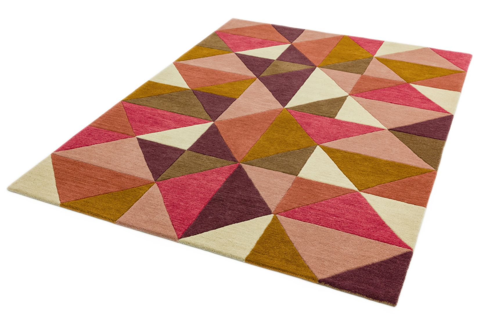 Reef Geometric Wool Rug - Kite Pink Multi RF09 Reef Geometric Wool Rug - Kite Pink Multi RF09