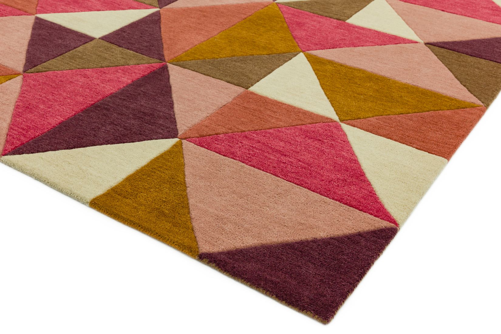 Reef Geometric Wool Rug - Kite Pink Multi RF09 Reef Geometric Wool Rug - Kite Pink Multi RF09