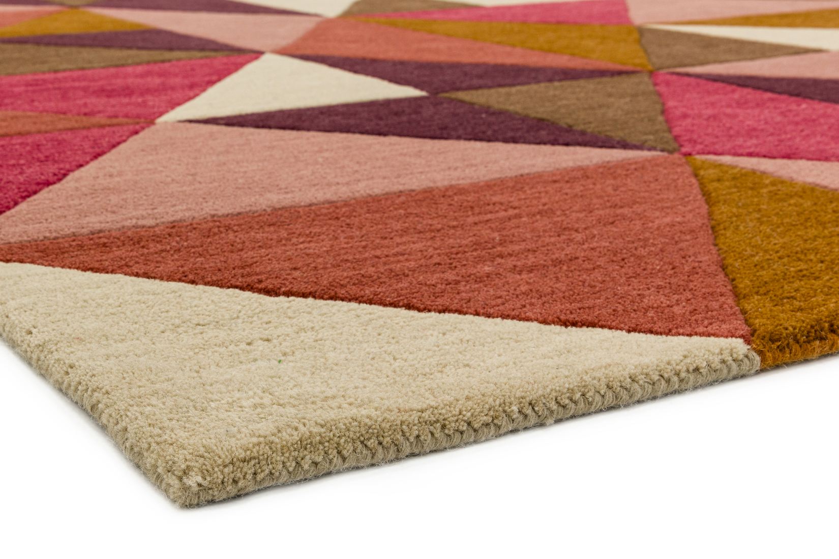 Reef Geometric Wool Rug - Kite Pink Multi RF09 Reef Geometric Wool Rug - Kite Pink Multi RF09