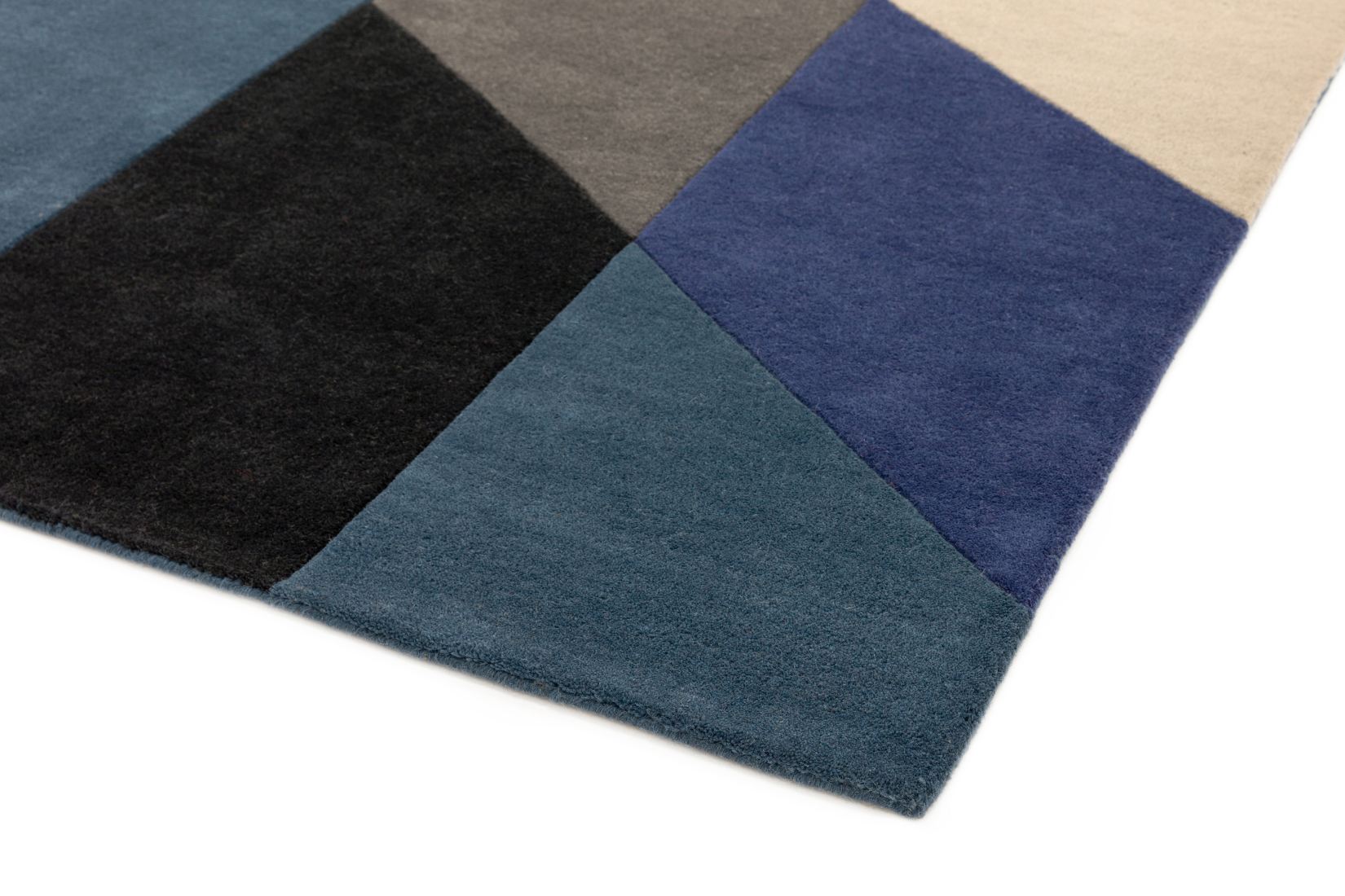 Reef Geometric Wool Rug - Big Geo Blue RF13 Reef Geometric Wool Rug - Big Geo Blue RF13