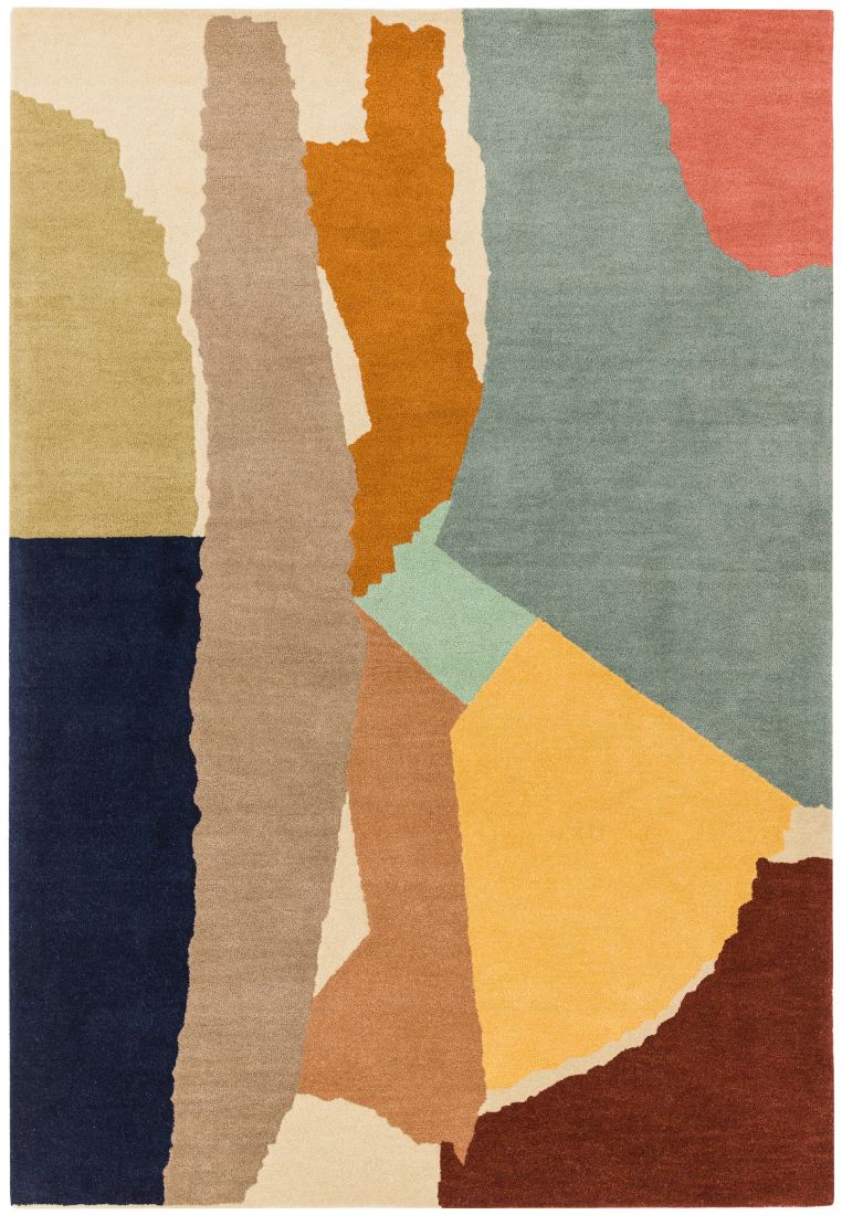 Reef Modern Wool Rug -  Abstract Multi RF14