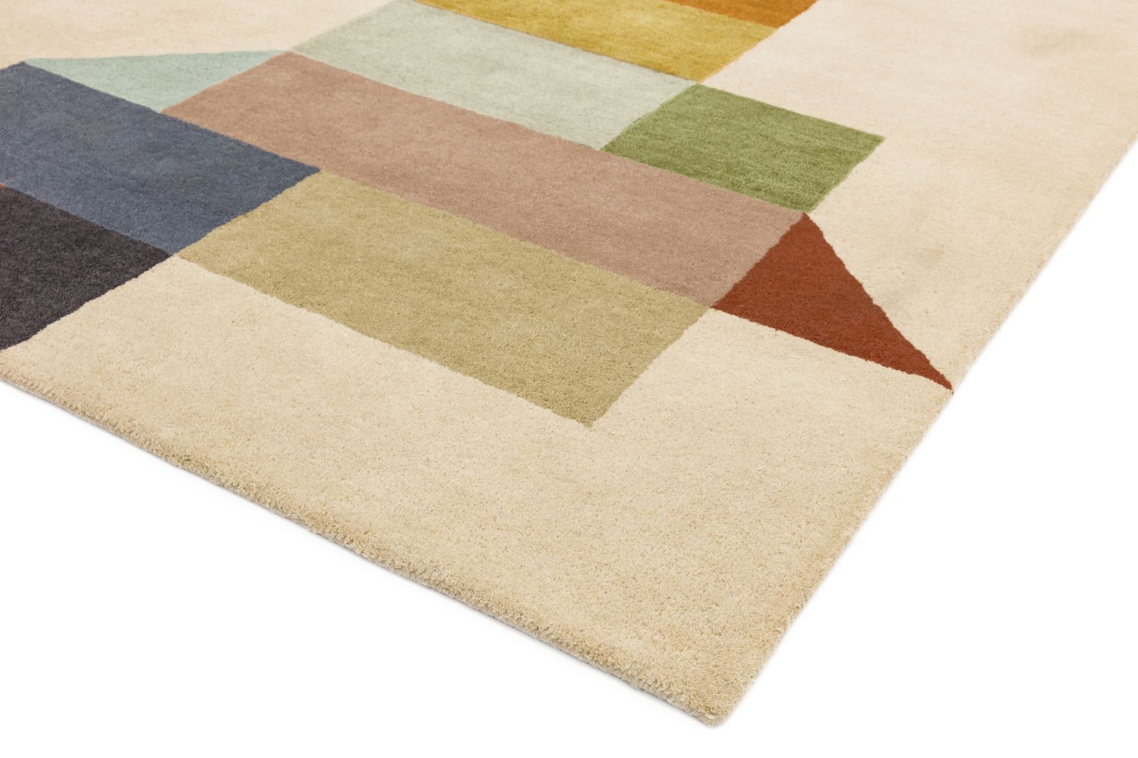 Reef Geometric Wool Rug - Modern Multi RF15