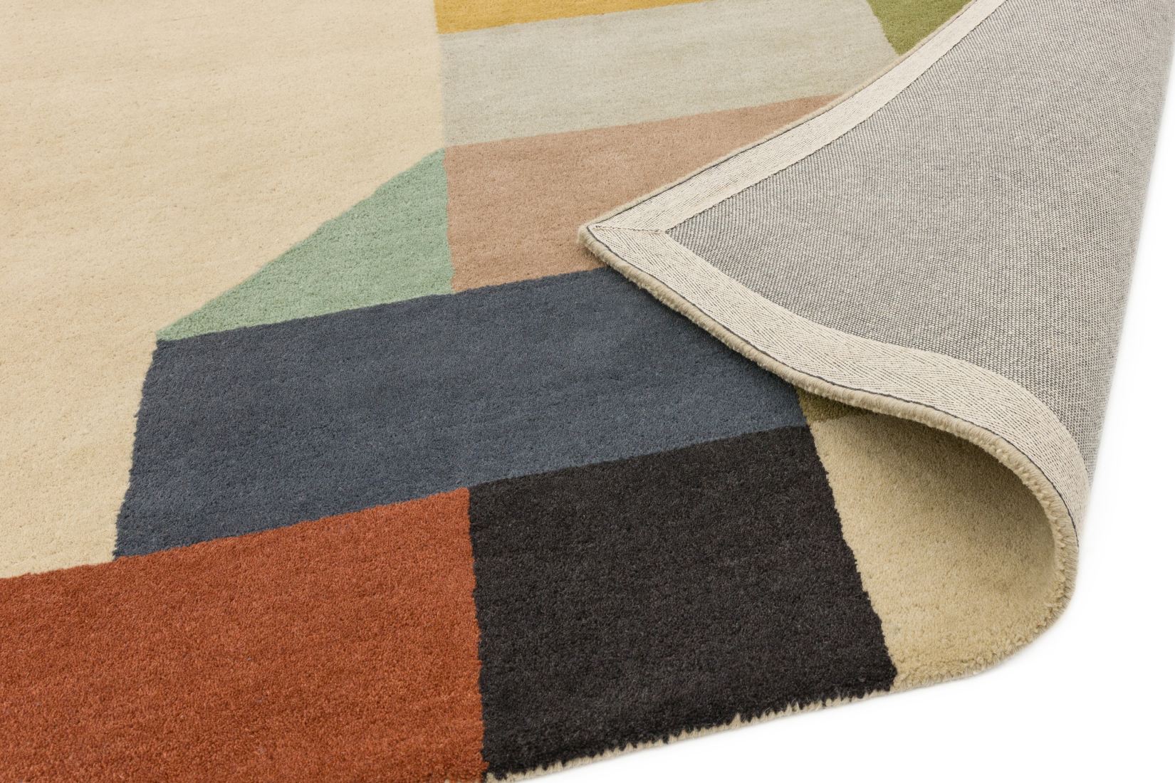 Reef Geometric Wool Rug - Modern Multi RF15