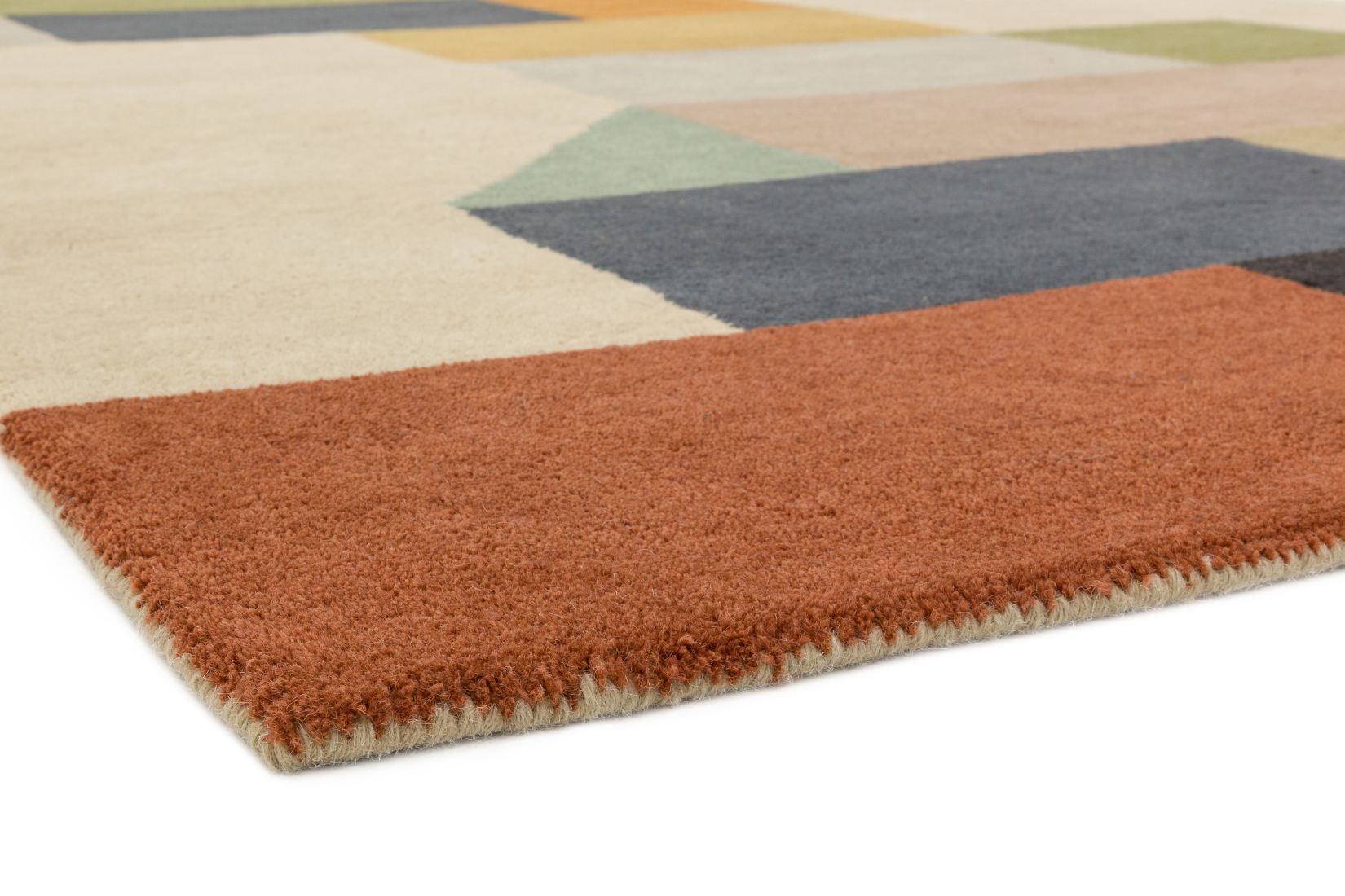 Reef Geometric Wool Rug - Modern Multi RF15