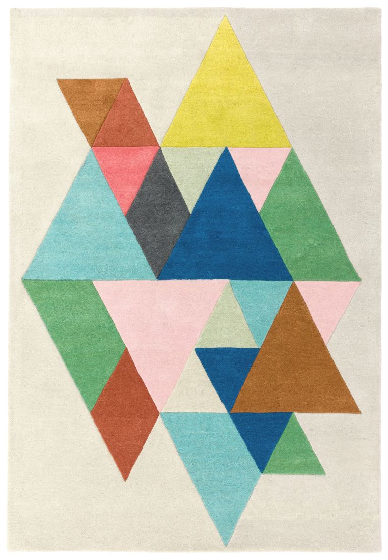 Reef Modern Wool Rug - Triangle Multi RF18