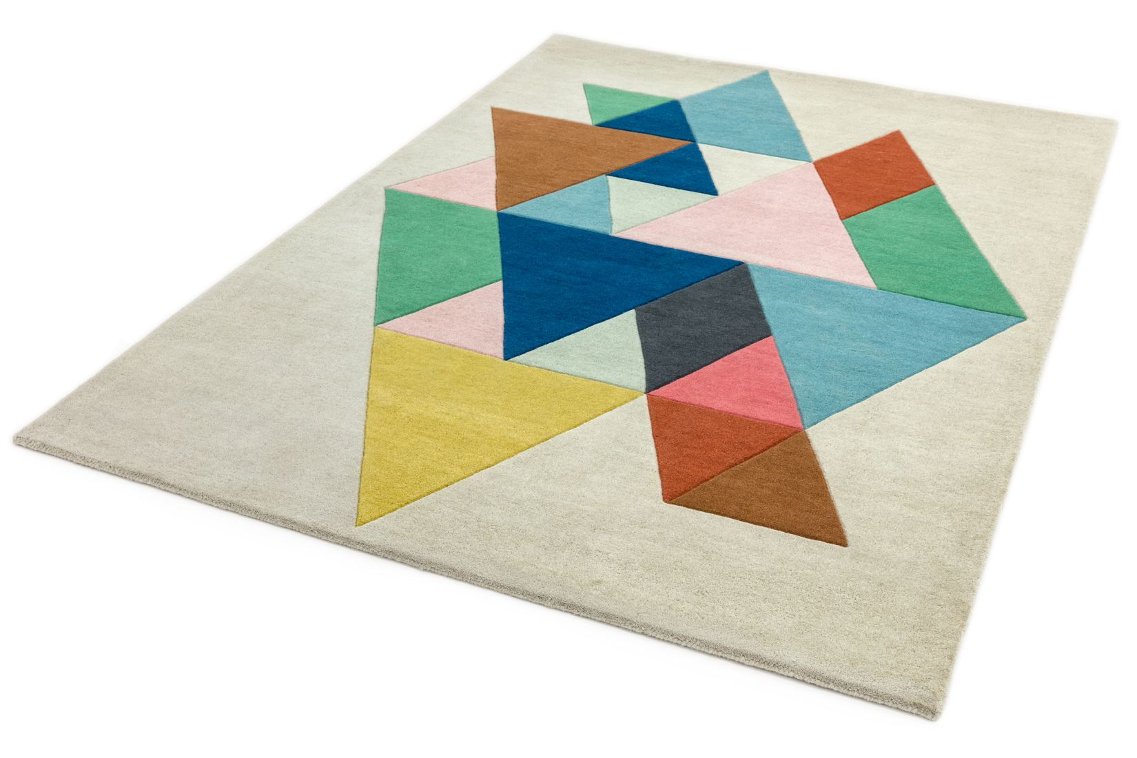 Reef Modern Wool Rug - Triangle Multi RF18