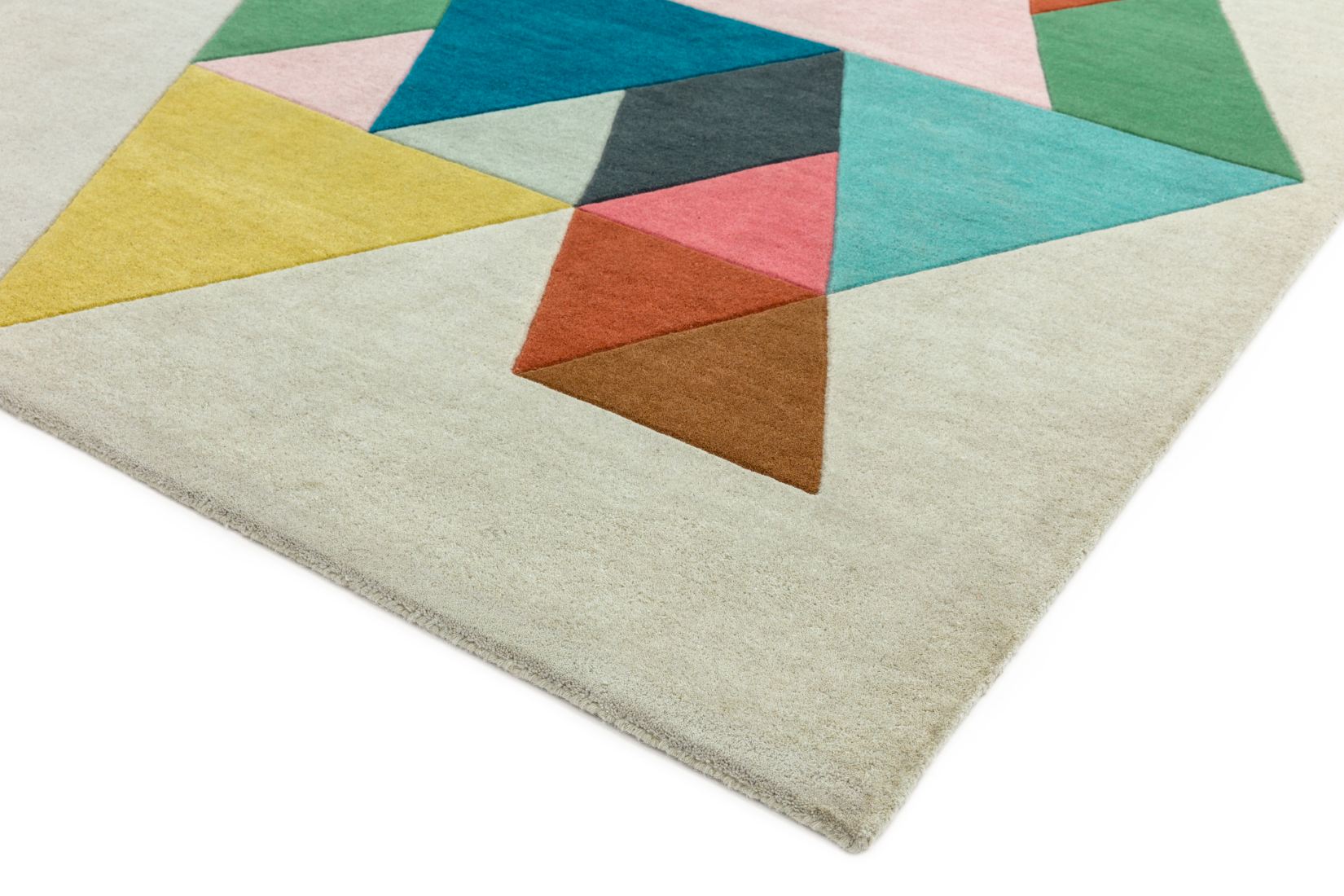 Reef Modern Wool Rug - Triangle Multi RF18