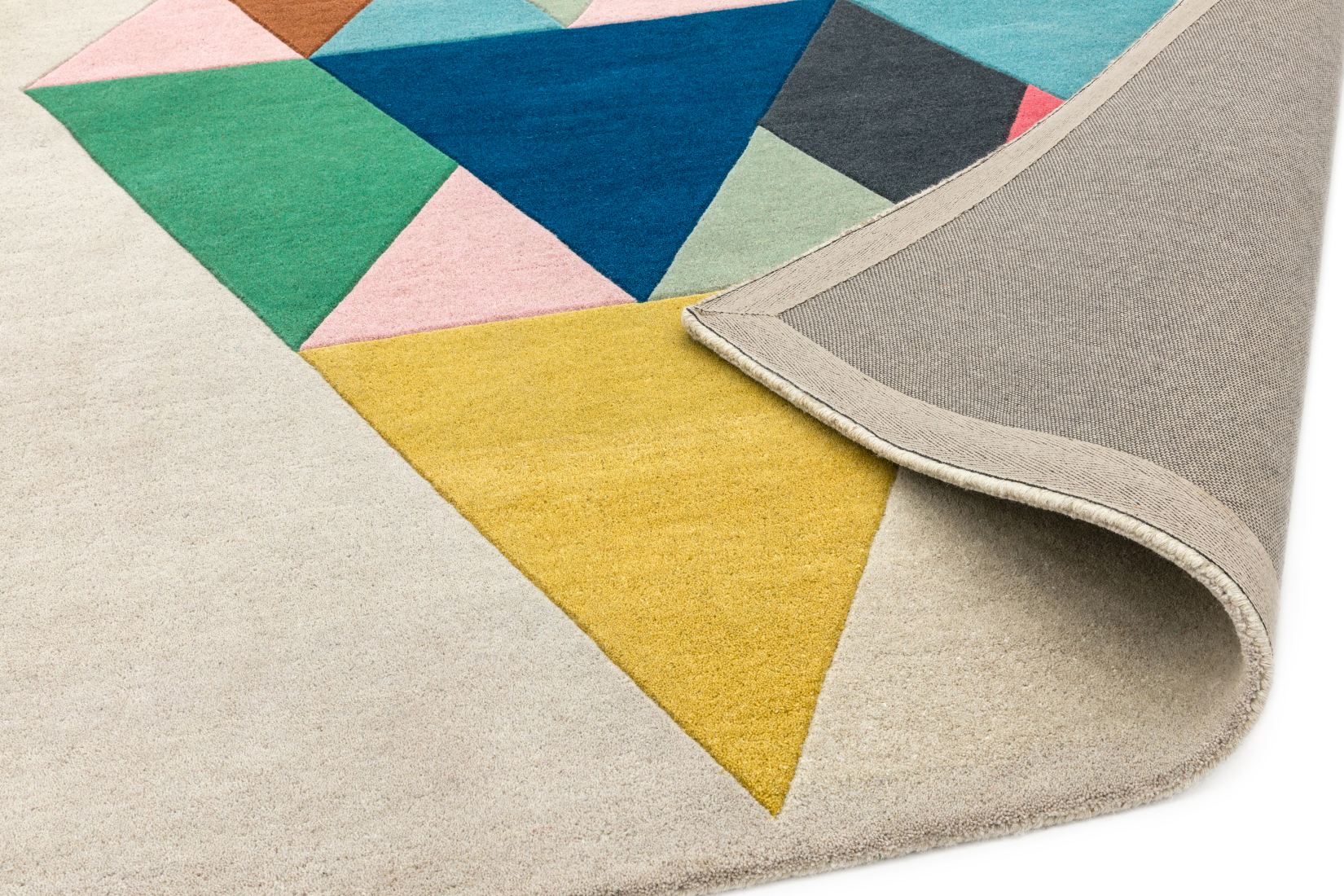 Reef Modern Wool Rug - Triangle Multi RF18