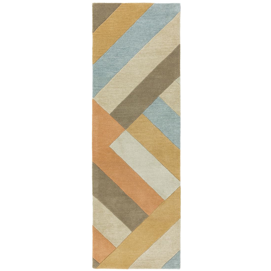 Reef Geometric Wool Rug - Big Zig Coral RF03