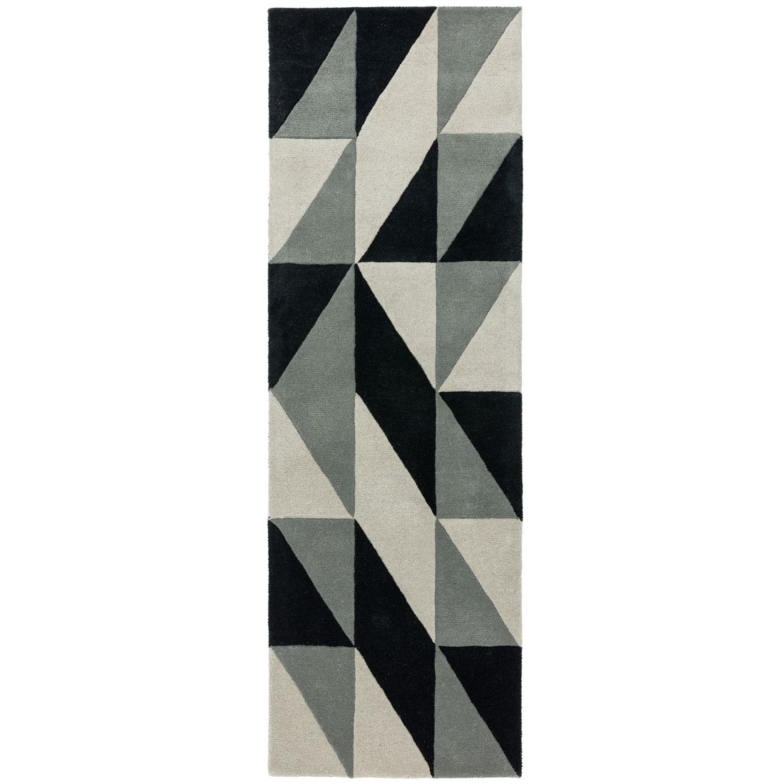 Reef Geometric Wool Rug - Flag Grey RF08