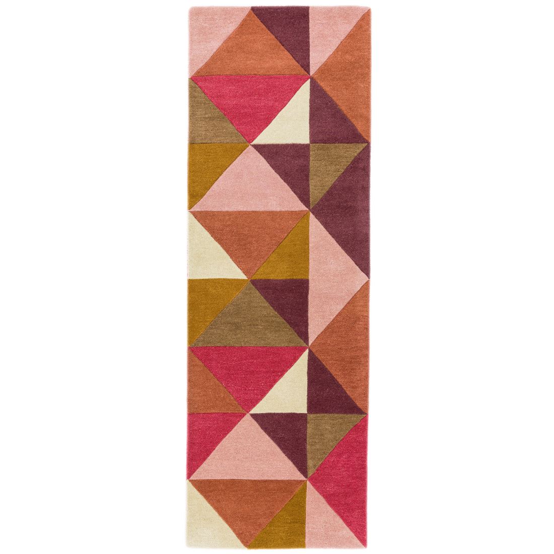 Reef Geometric Wool Rug - Kite Pink Multi RF09