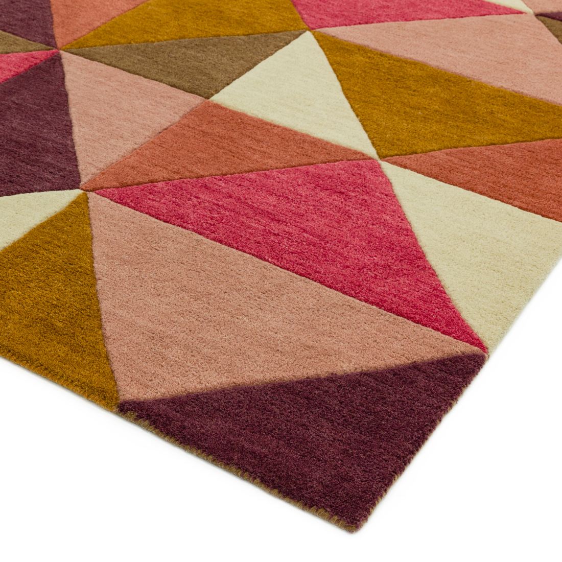 Reef Geometric Wool Runner - Kite Pink Multi RF09