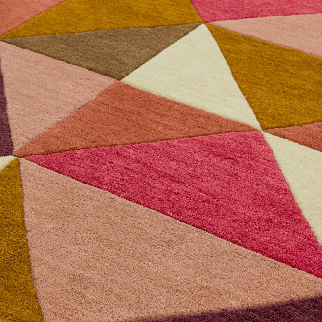 Reef Geometric Wool Runner - Kite Pink Multi RF09