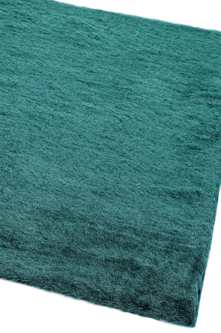 Whisper Shiny Silky Shaggy Rug - Dark Teal