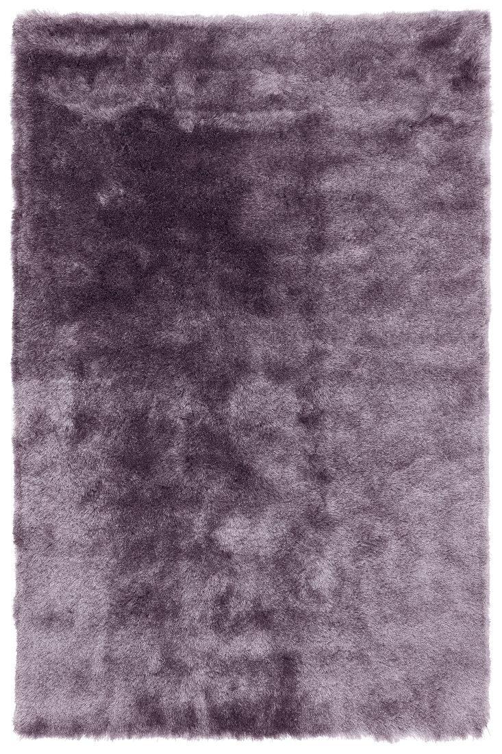 Whisper Shiny Silky Shaggy Rug - Heather