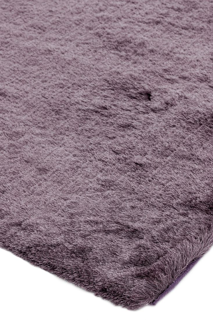 Whisper Shiny Silky Shaggy Rug - Heather