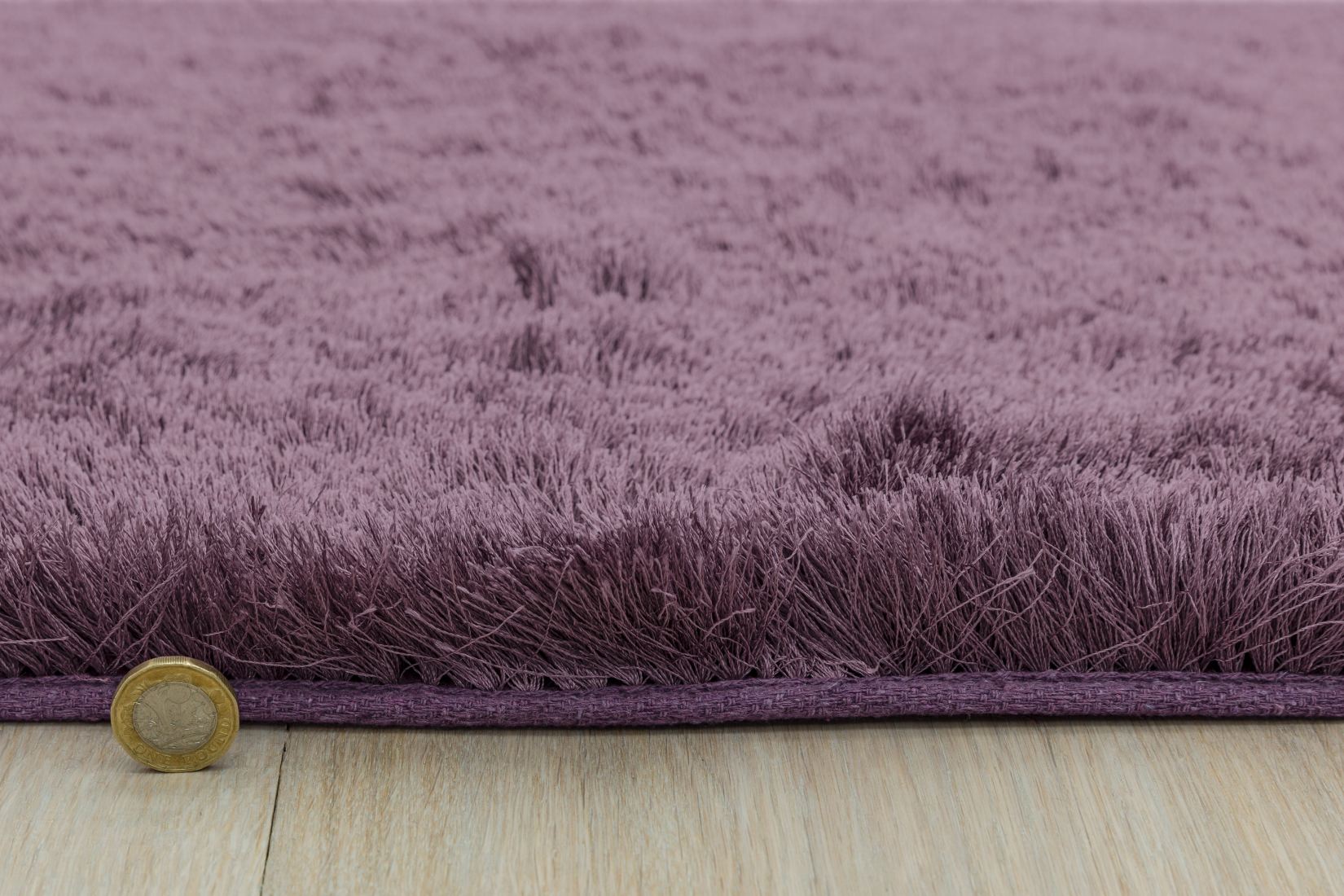 Whisper Shiny Silky Shaggy Rug - Heather