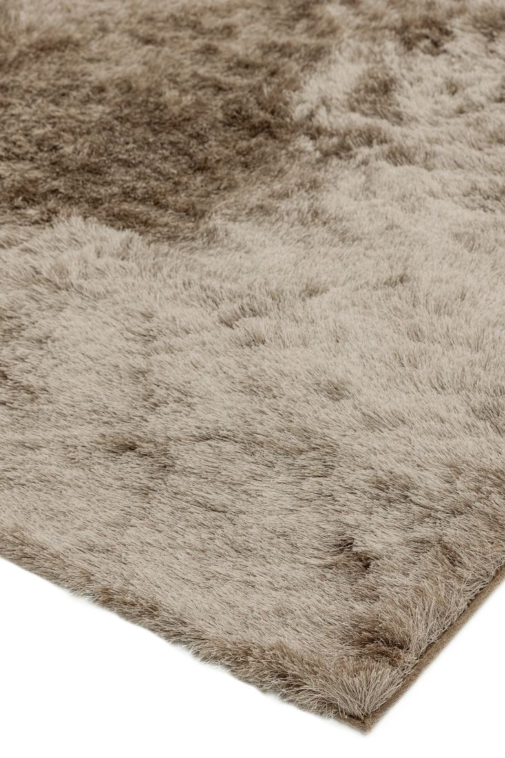 Whisper Shiny Silky Shaggy Rug - Mocha