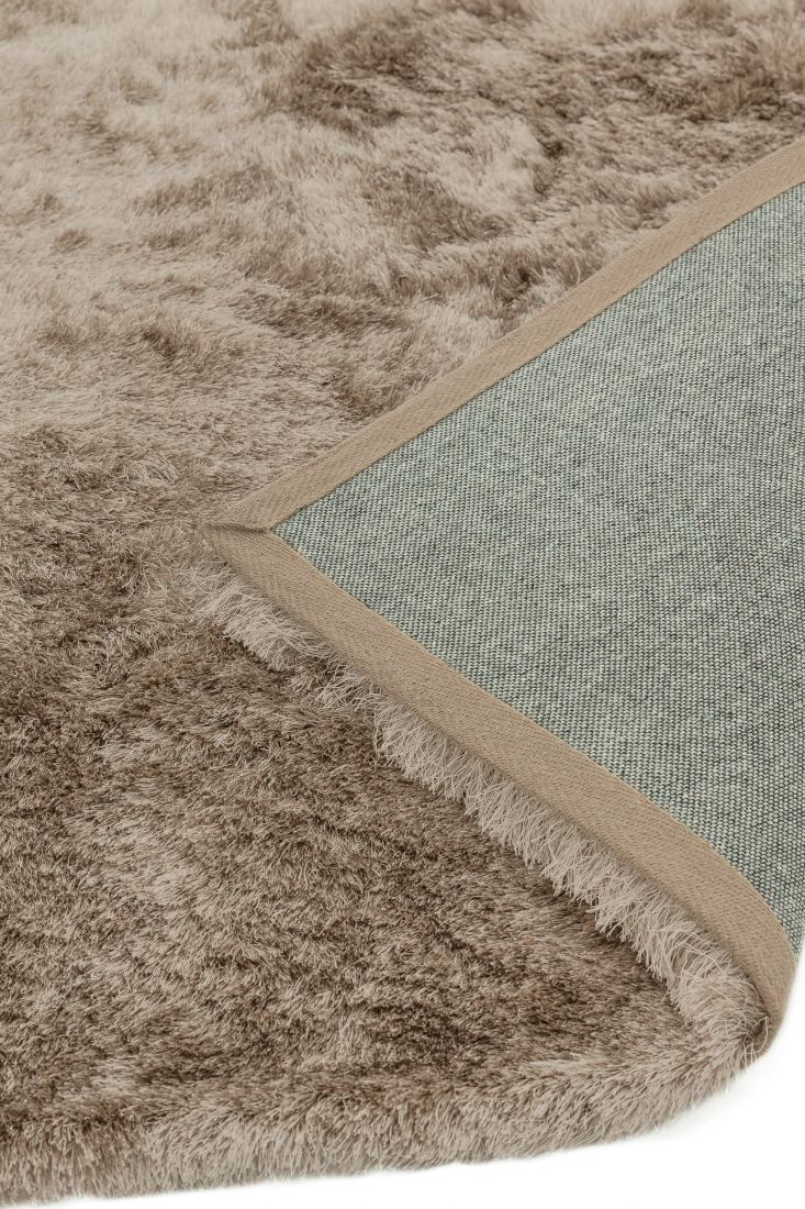 Whisper Shiny Silky Shaggy Rug - Mocha