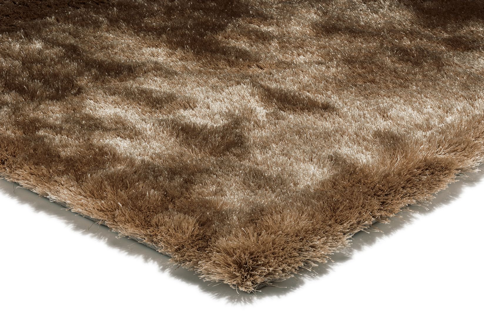 Whisper Shiny Silky Shaggy Rug - Mocha